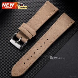Premium Suede Watch Strap | Luxurious Vintage - Style Universal Replacement Wristband - 22mm (Brown)