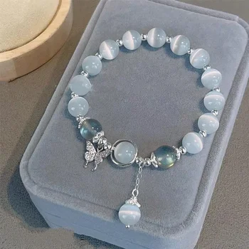 Bracelet Strand Beads Moonlight Stone Crystal Fashion Jewelry for Women Non Fading Charm Hand Decoration Accessories Girls Gift 1