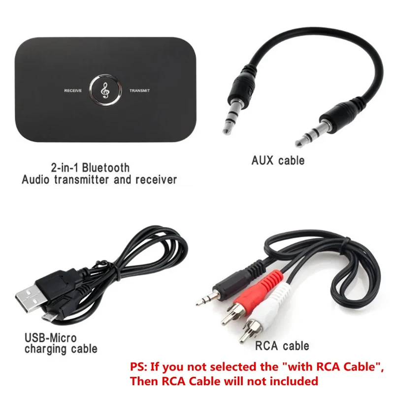 Bluetooth Adapter Bluetooth 5.0 Audio Transmitter Receiver Stereo 3.5mm AUX Jack RCA USB Dongle Music Wireless Adapter for Car Kit PC TV Headphone