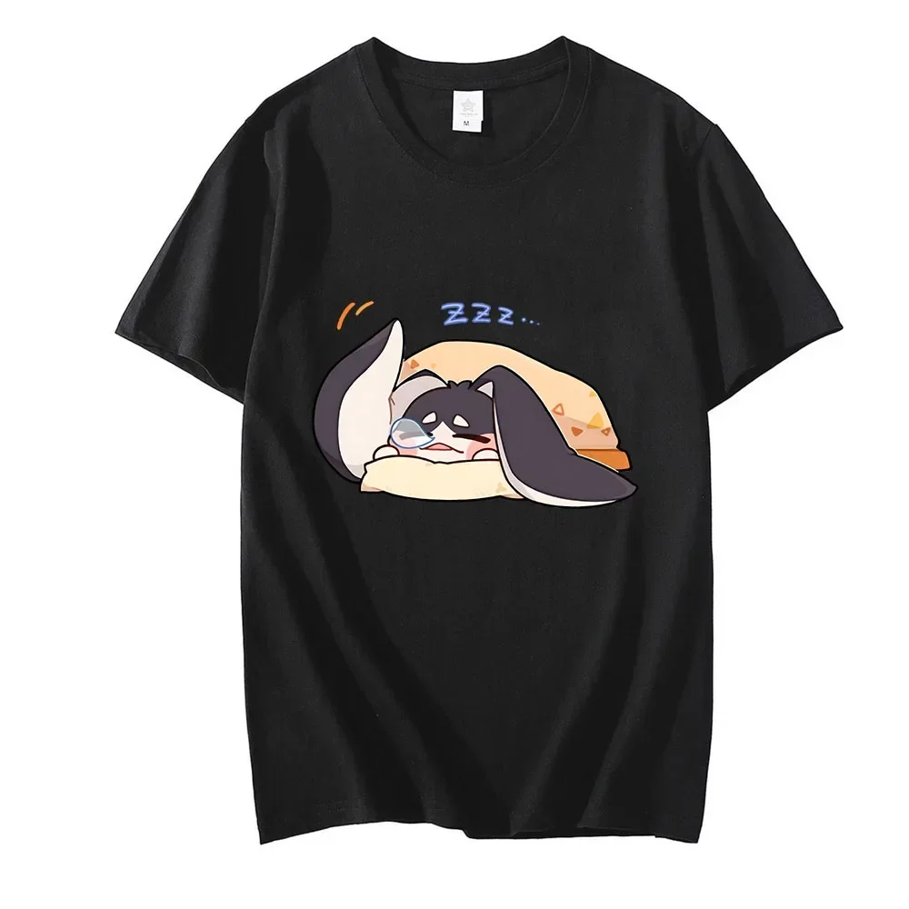 

Pom-Pom Honkai Star Rail T-shirt for Women Sleeping ZZZ Print Short Sleeve Tee Shirt Streetwear O-neck Unisex Clothes Tops Y2k