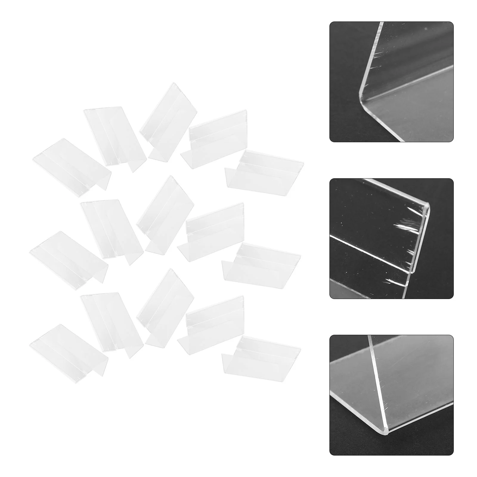 

Transparent Acrylic Price Tag Display Stands L Shape Display Stands Price Tag Shelf Label Shelf Table Price Tag Tray