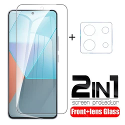 Premium 2-in-1 3D Gebogen Lens Schermbeschermer Case met Gelaagd Glas Beschermfilms