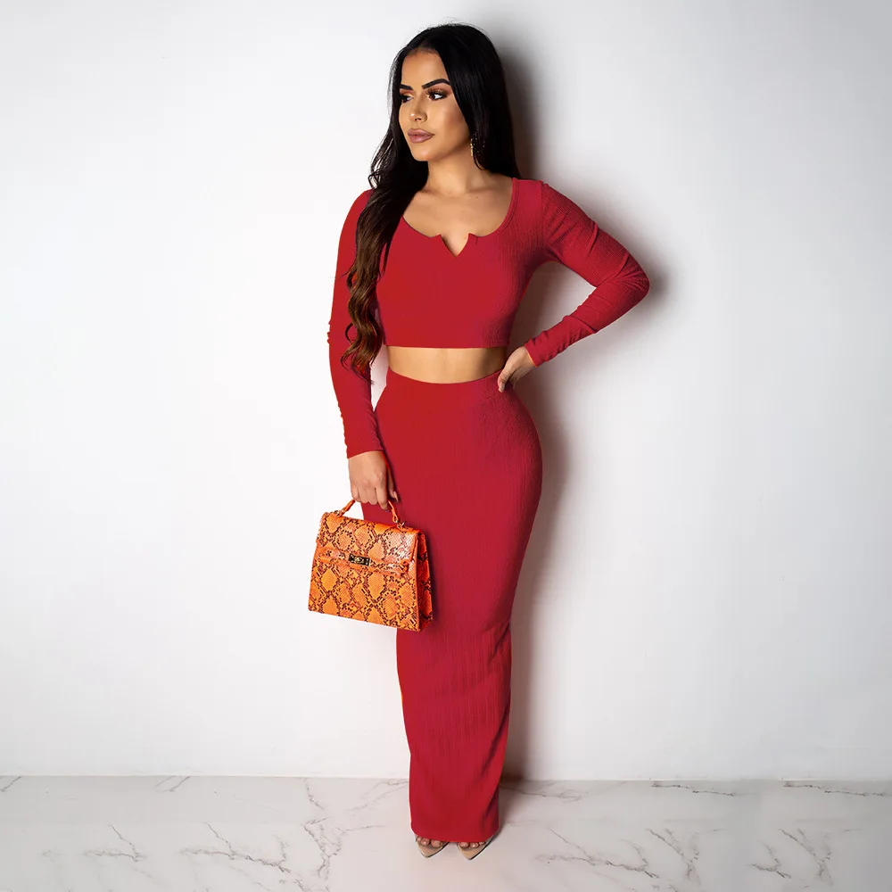 Crop Top Long Sleeve Women Outfit 