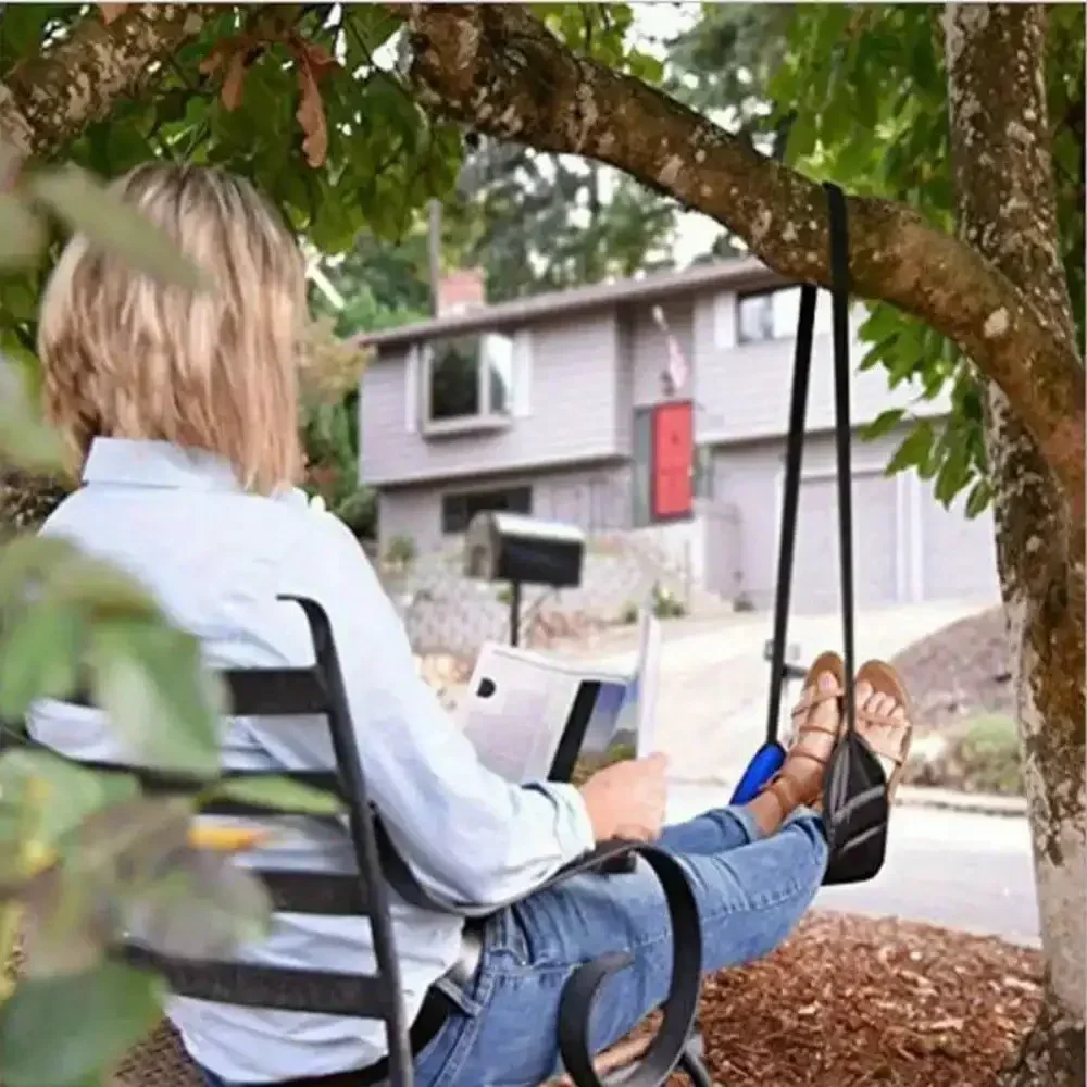 Travel Rest Hanging Footstool with Adjustable Straps Multifunctional Portable Hammock thumbnail 6