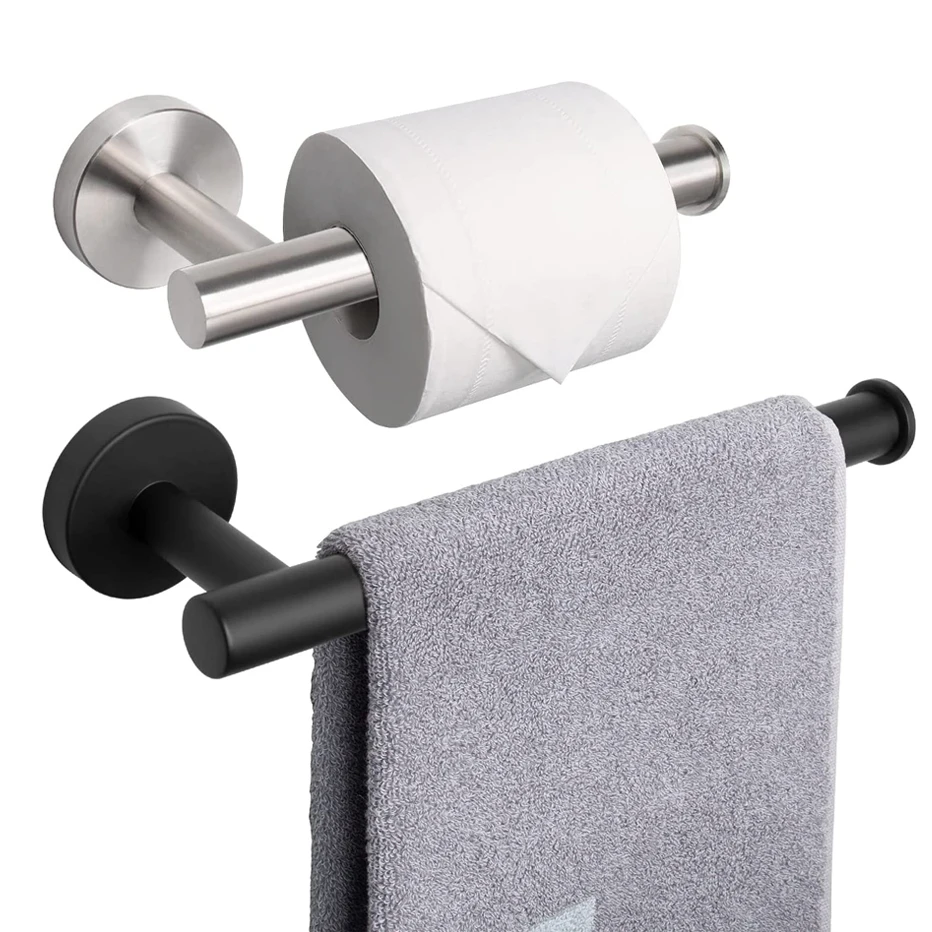 

Toilet Wall Mount Toilet Paper Holder Stainless Steel Perforated Towel Rack Bathroom Kitchen Roll Paper Accessory
