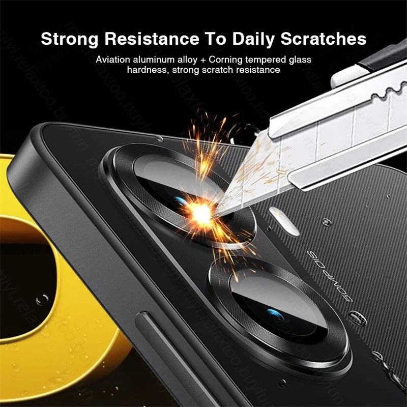 Aluminum Alloy Ring Camera Protector Case with Metal Lens Glass