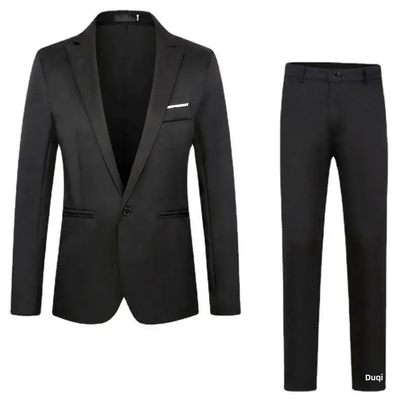 Men's Business Casual Suit Slim Fit Western Style Clothes Set For Cross-border E-commerce formal suit