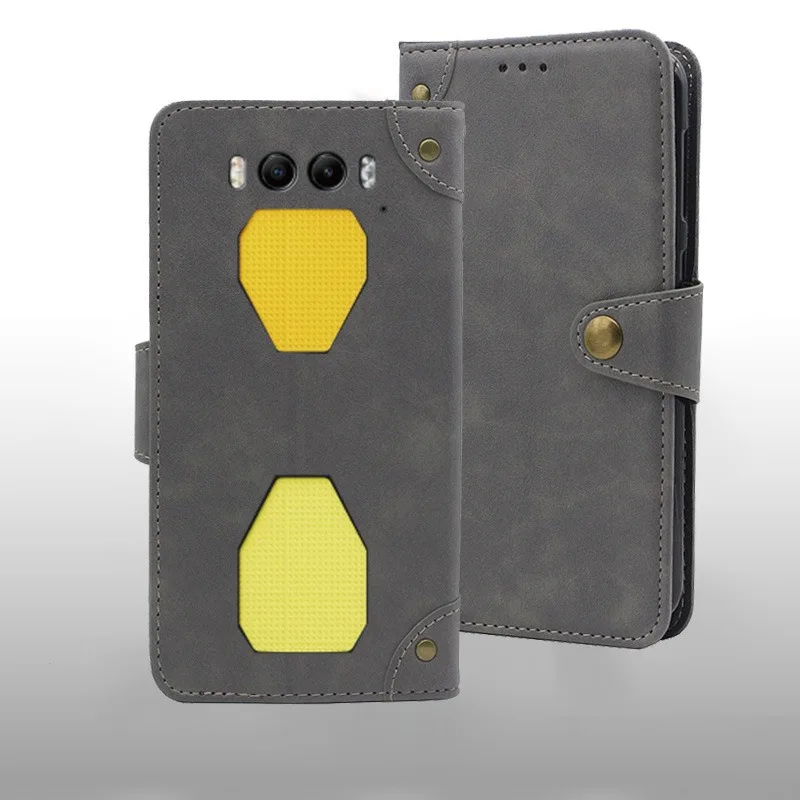 Blackview BV7300: Retro Leather Back Case with Metal Buckle