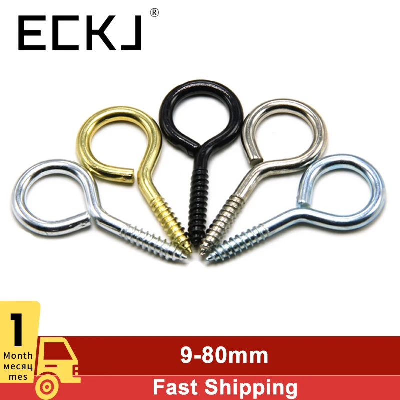 Eckj Screw Eye Pins Galvanization Nickel Plated Copper Facing Mini