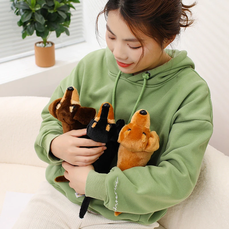 Simulate Verisimilitude dachshund Douglas Spats Black &Tan Coffee Dachshund Dog Plush Stuffed Animal Give chirdren Brithday Gift
