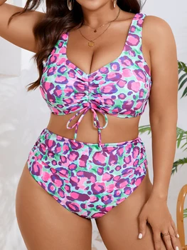Plus Size Leopard Bikini Set 1