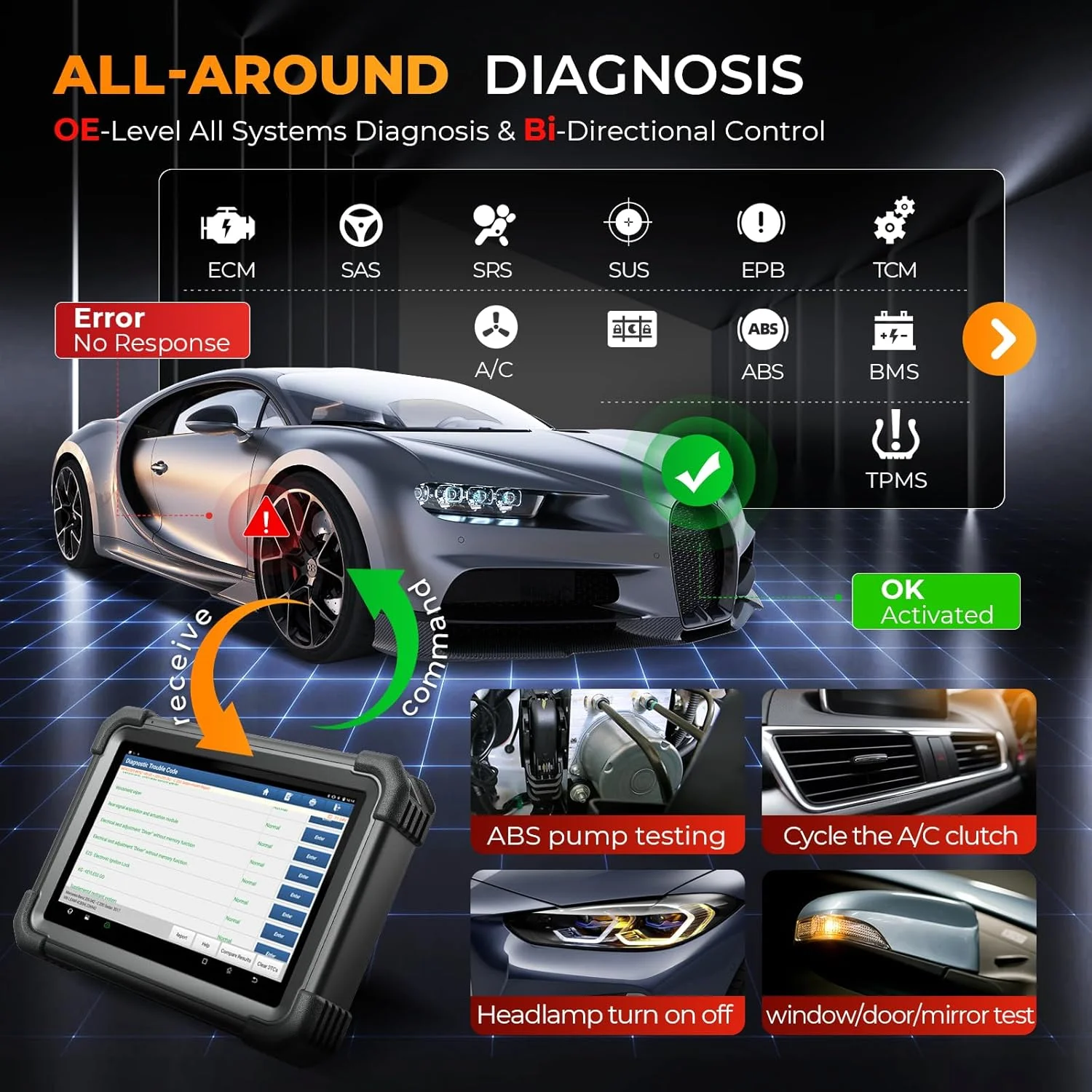 Launch X431 IMMO PLUS Key Programming Tool Full System Diagnostic Scanner