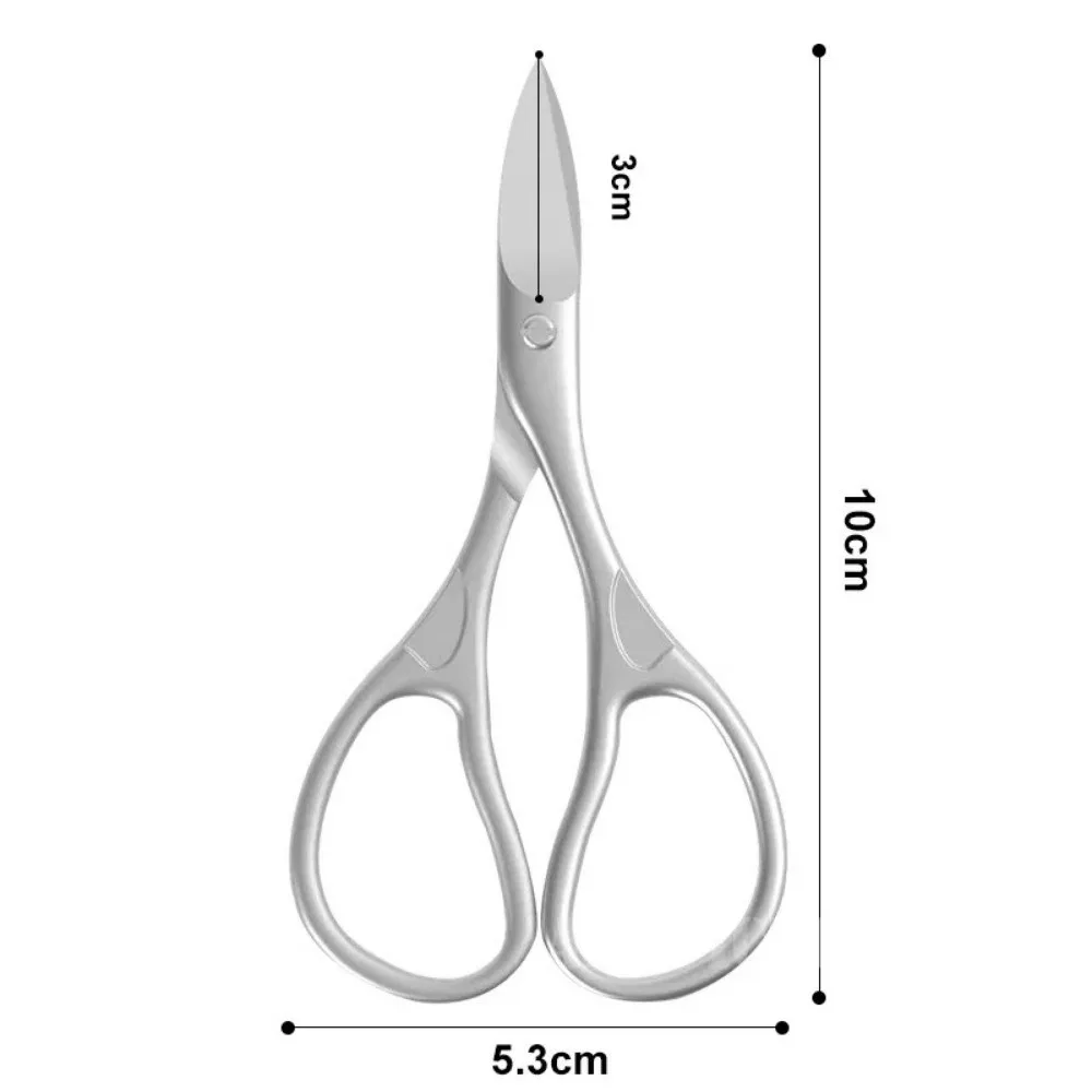 Stainless Steel Nail Cutter Scissors Mini Curved Blade Fingernail Toenail Clipper Multi-purpose Eyebrows Eyelash Nail Clippers
