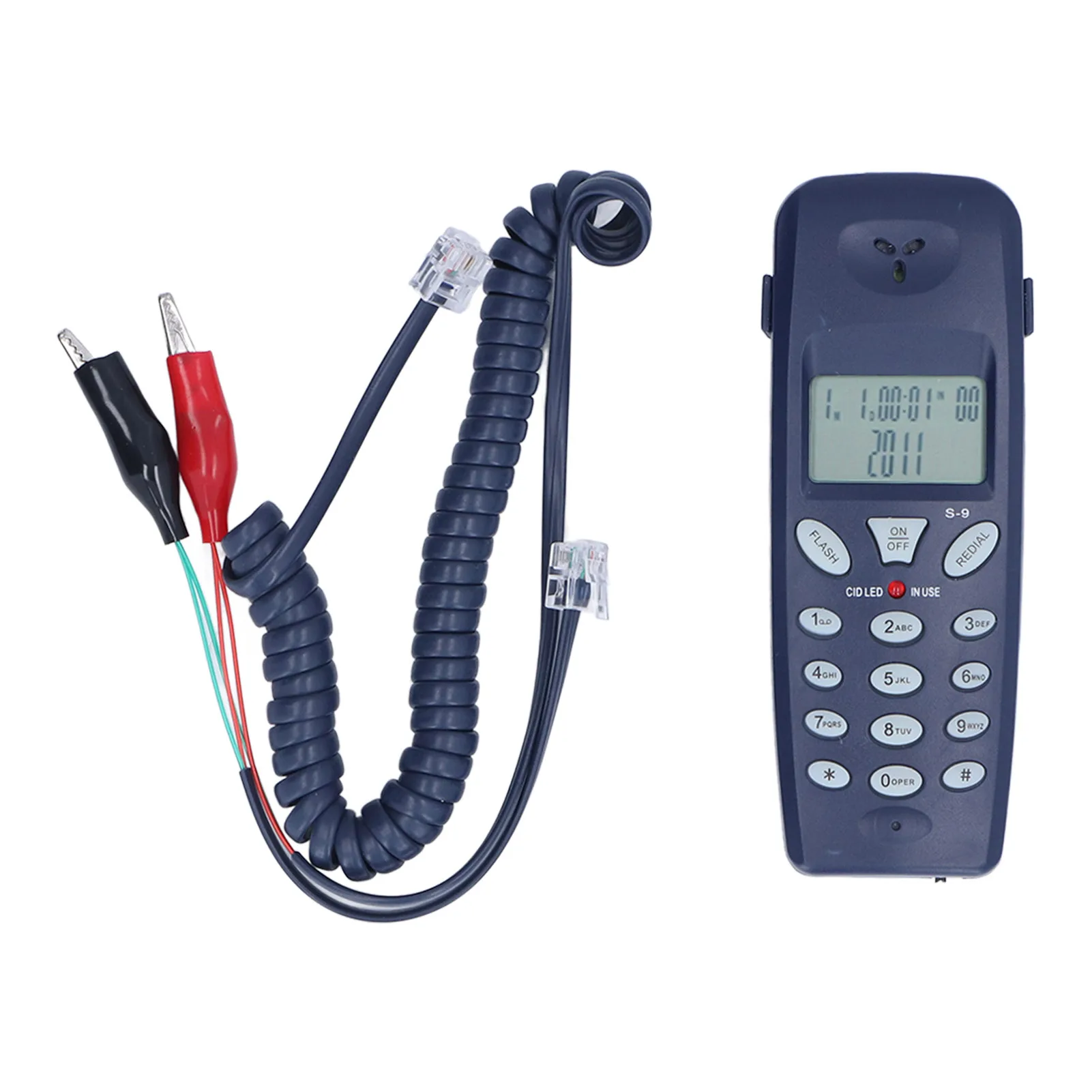 Corded Landline Corded Phone Corded Phone FSK DTMF 12 Bit LCD Display Wired Telephone with Redial Pause Function for Home