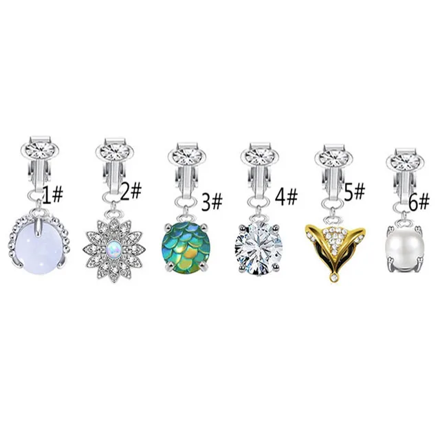 1pc Fake Belly Button Ring Faux Piercing Butterfly Clip On Navel Ring