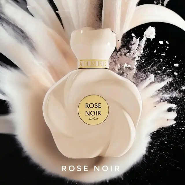 Parfum Rose Noir d'Ahmed Al Maghribi pour femmes, 75 ml, marque arabe haut de gamme, parfum oriental durable et charmant, eau de toilette de luxe 1