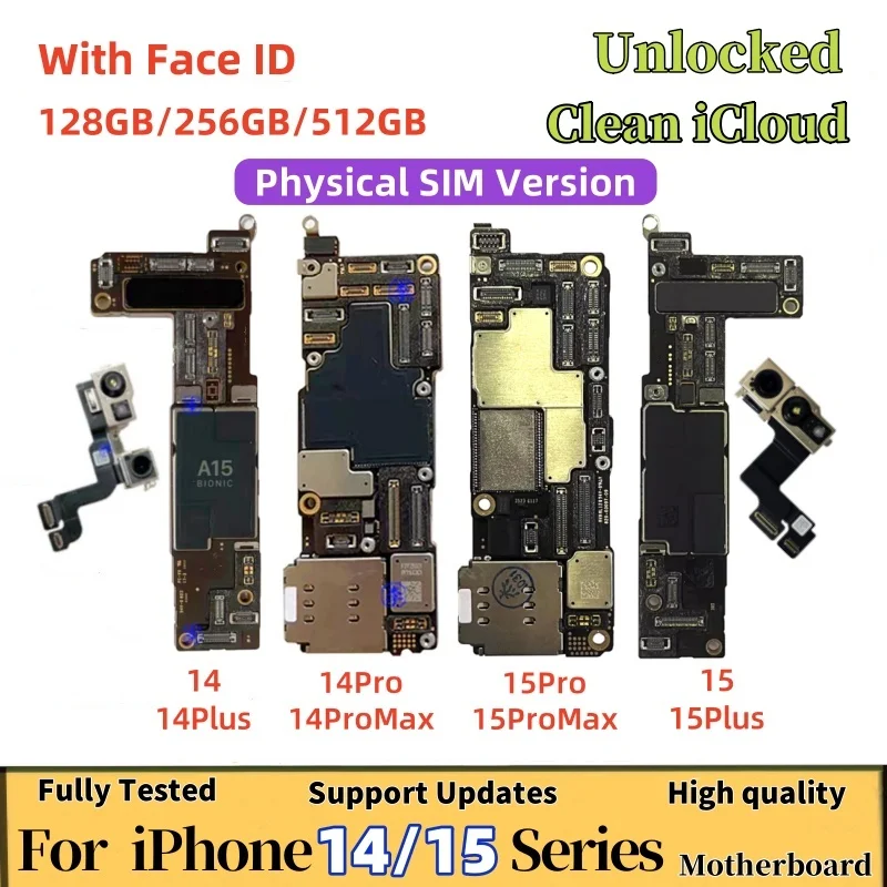 iphone15 ロジックボード128 esim版　ロック無し　部品　基板 完全にテストされた本物のメインボード iPhone 14 15 Plus/14 15