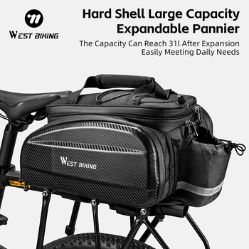 WEST BIKING Borsa da bicicletta EVA Poliestere 17-31L Borsa da bici impermeabile Borsa da viaggio per bici da ghiaia da montagna di grande capacità Accessori per bici