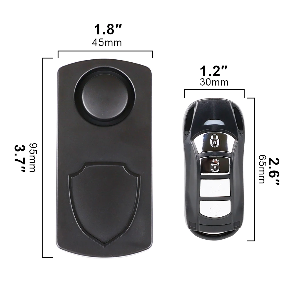 Wireless Bicycle Vibration Alarm Remote Control Waterproof Electric Motorcycle Scooter Bike Security Protection Anti Theft Alarm