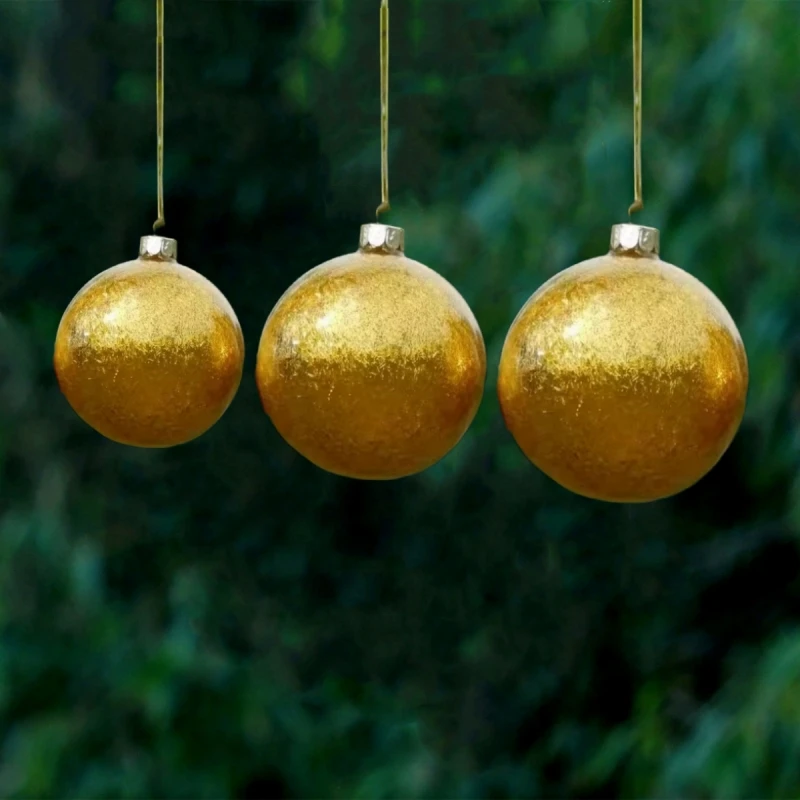 

Small Packing Different Diameter=6cm 8cm 10cm 12cm Gold Glass Globe Home Decoration Christmas Day Tree Hanging Pendant Handmade