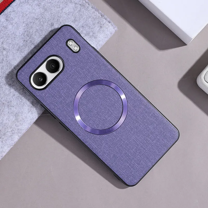 Magsafe-Compatible PU Leather Clothing Design Hard Case
