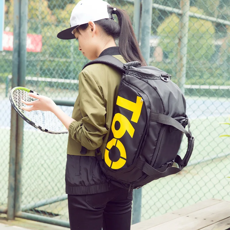 T60 Fitness Gym Women's Wet and Dry Yoga Separation Travel Bag Independent Shoe Position Sports Training Basketball Backpack