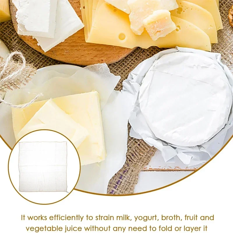 1 piece Reusable large white cotton gauze cheesecloth fabric muslin for filtration, cooking, tofu, cheese making, baking