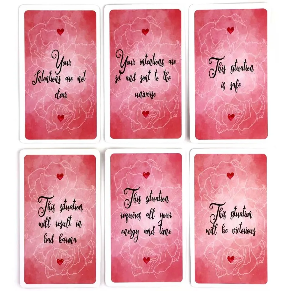 10.3*6cm Spirit Secret Messages 68 Pcs Cards with Meanings on Cards TWIN FLAME LOVE ORACLE - TAROT 2