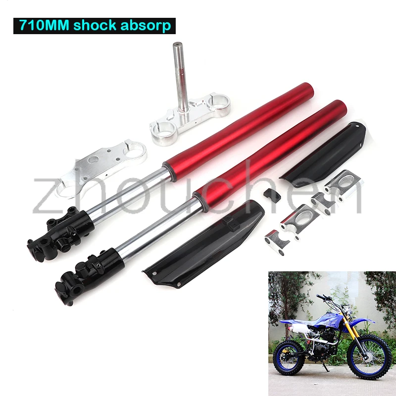 710MM Front Inverted fork shock absorption 45/48MM with device upper and lower plate for Chinese Dirt pit bike CRF KLX 5 colors
