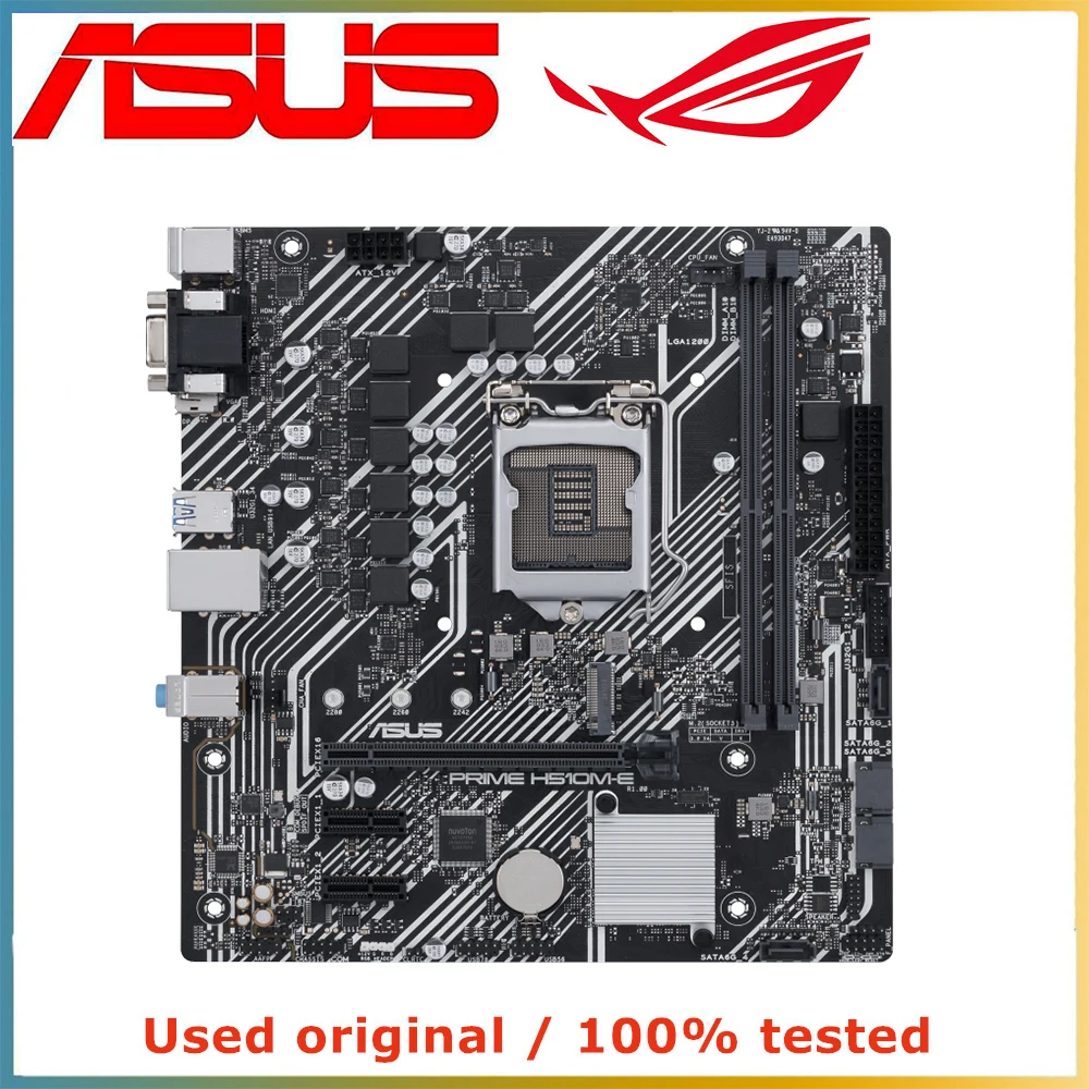 

For ASUS PRIME H510M-E Computer Motherboard LGA 1200 DDR4 64G For Intel H510 Desktop Mainboard M.2 NVME PCI-E 3.0 X16