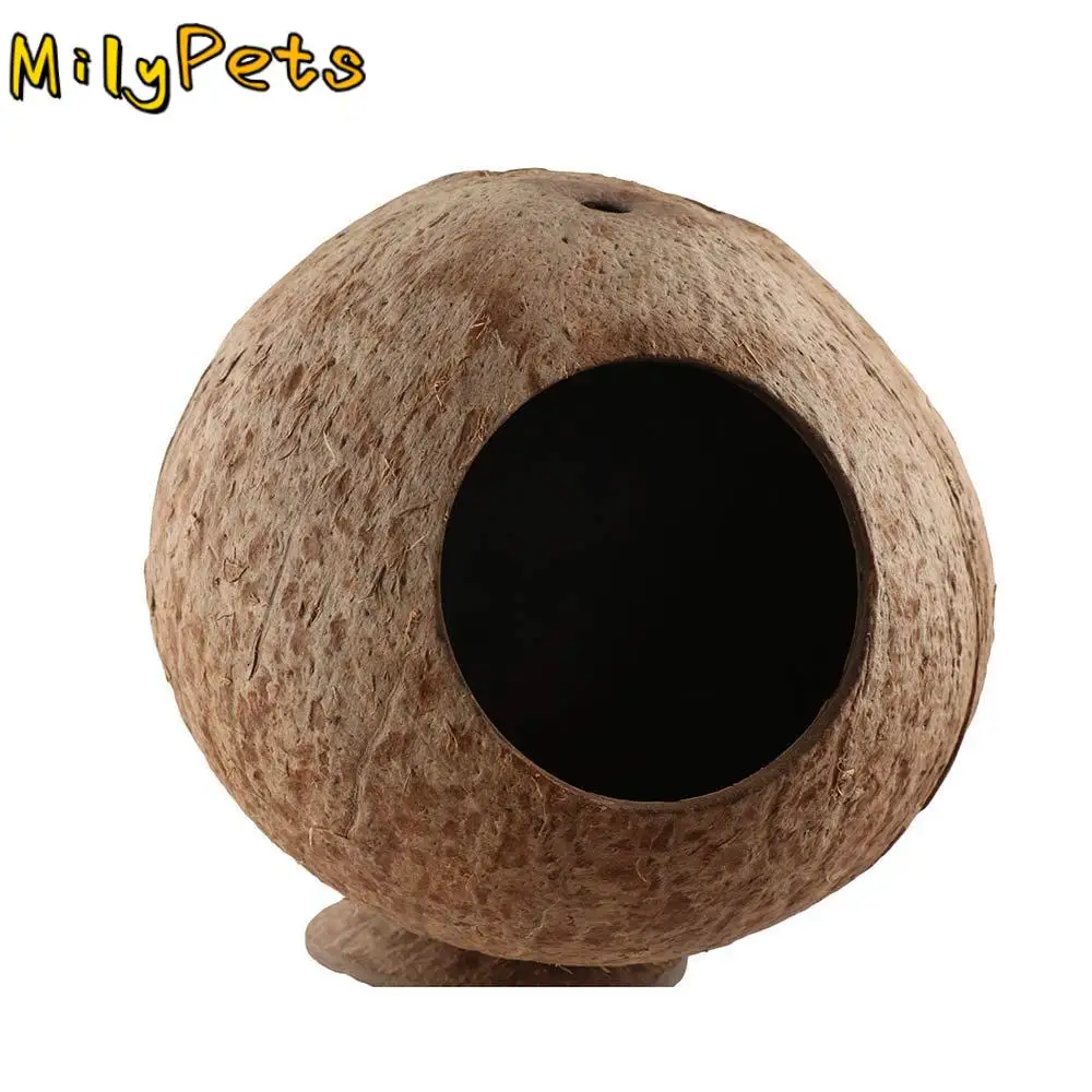 Scratch-resistance Coconut Shell Hamster House Bite Resistant Stable Structure Hamster Nest Toy Small Animal Hideout