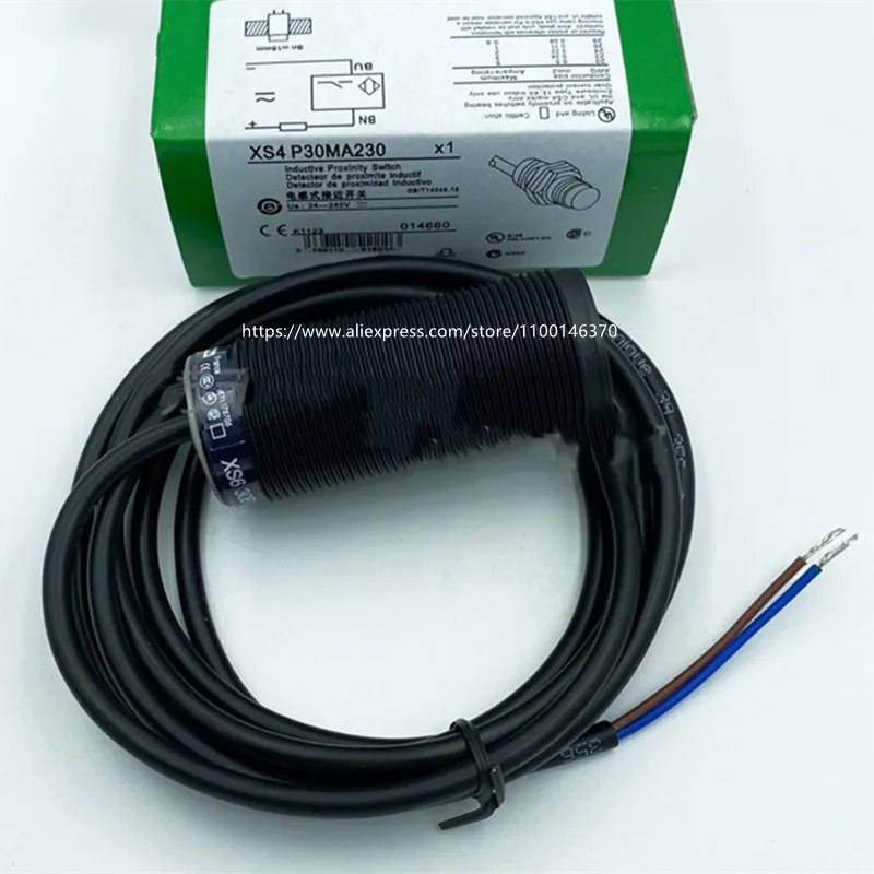 

2Pcs New Schneider inductive sensor proximity switch XS4P30MA230 XS4P30MB230 DC universal normally open sensor 240V