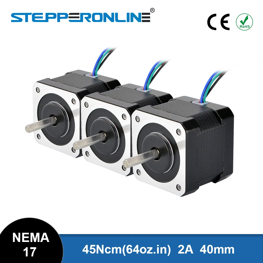 Motor, Nema 17, 40mm, 45Ncm, 64oz, 2A,