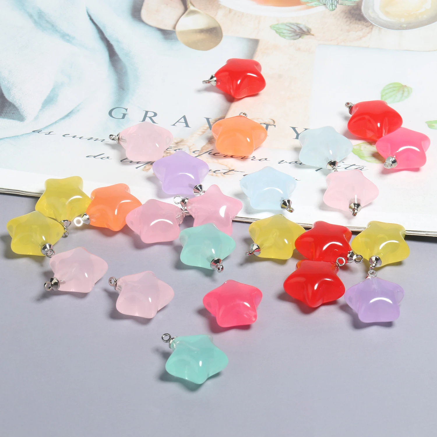 Resin Star Charms 6