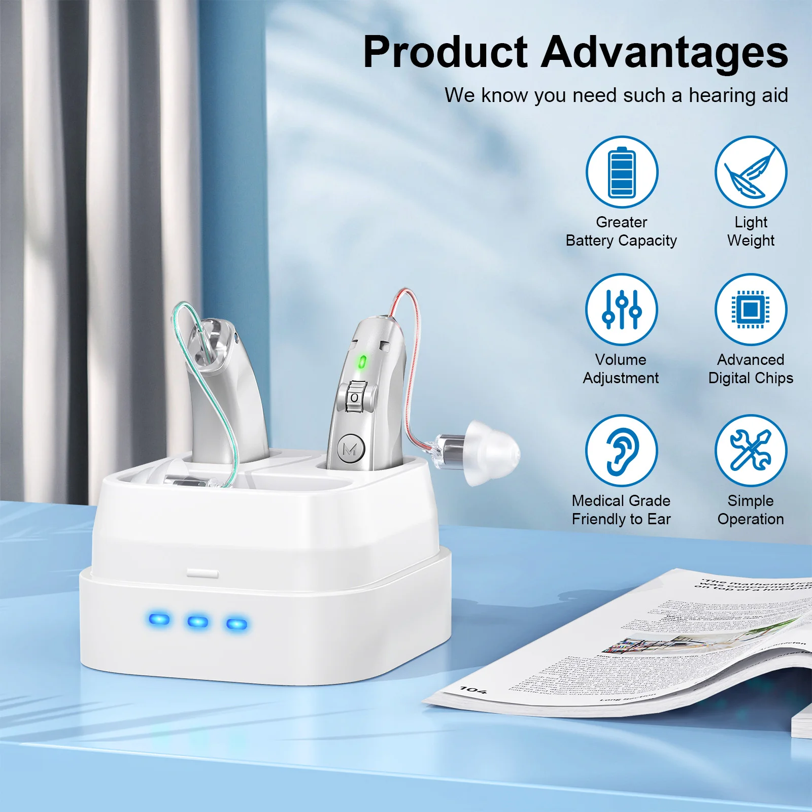 Behind-The- Ear Hearing Aids Hearing Amplifiers  Portable Elderly Hearing Aid Invisible Amplifiers 5
