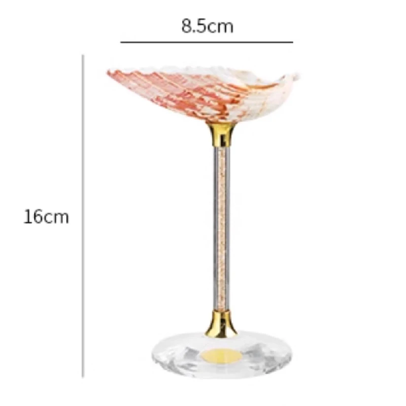 Bicchiere da Martini a forma di conchiglia: bicchiere da cocktail costiero con stelo in argento - Italia