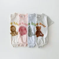Newborn Baby Jumpsuit Printed Casual Long Short Sleeve Baby Boy Girl Clothes Spring Summer 1