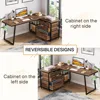 L-Shaped Computer Desk with 3 Drawers, Reversible Corner Home Office Desk with Shelves 5