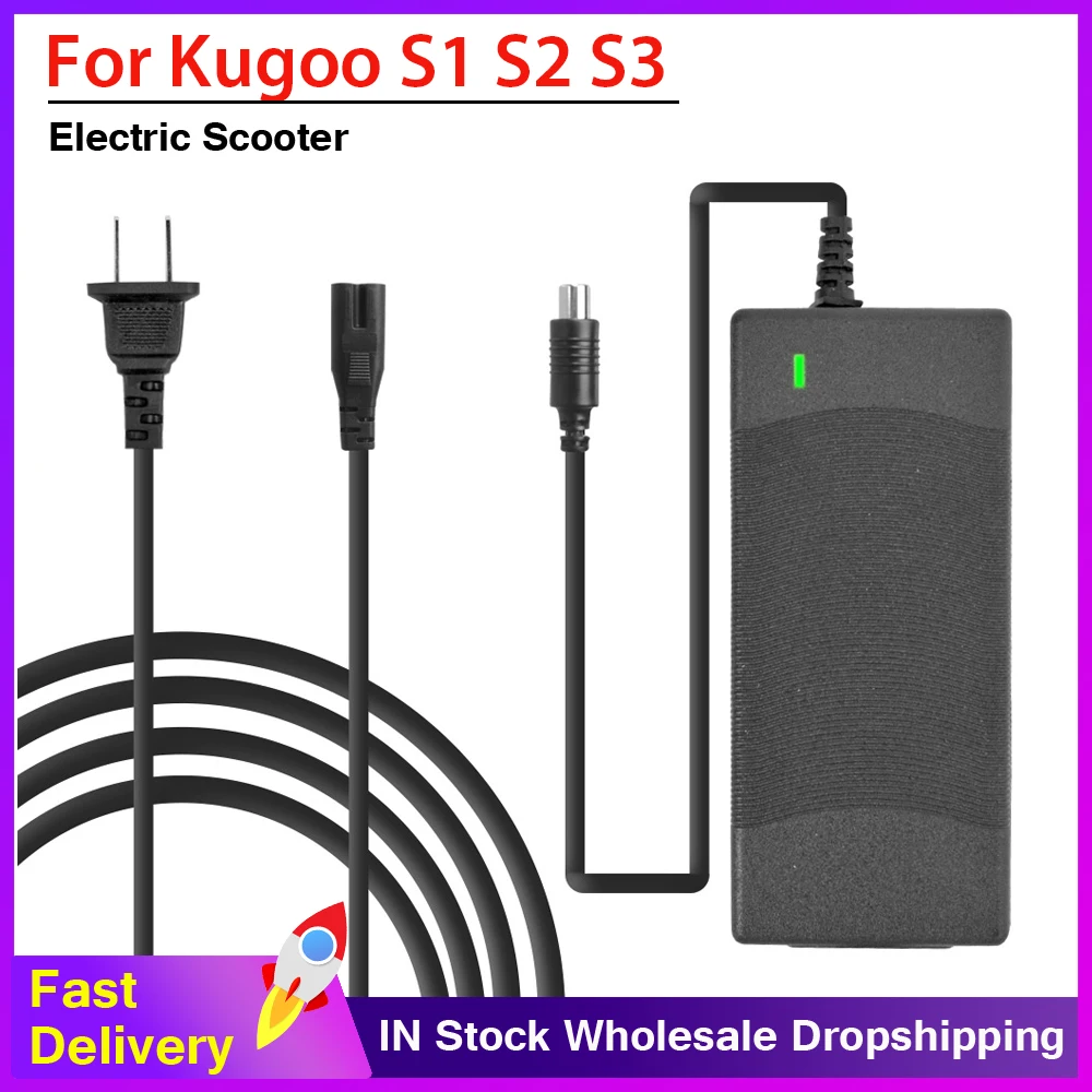 42V 2Ah Caricabatteria Scooter Elettrico Accessori Per Skateboard Per Adattatori Batteria Kugoo S1 S2 S3