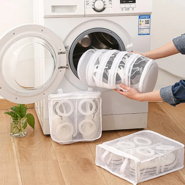 Cipőmosó Tároló Táska Mosógép Speciális Gondozás Mosózsák Otthoni Hálózsák, Deformációellenes Cipőszervező