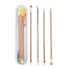 4PCS Acne Blackhead Comedone Black Spot Pimple Blemish Remover Skin Care Women Beauty Acne Treatment Pore Cleanser Needle Hook 4