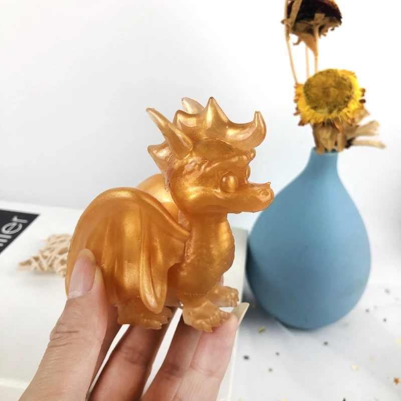 

M5TF 3D Dragon Candle Silicone Mold DIY Crystal Epoxy Resin Mould Animal Candle Making Tools Handmade Soap Ice Cream Mold