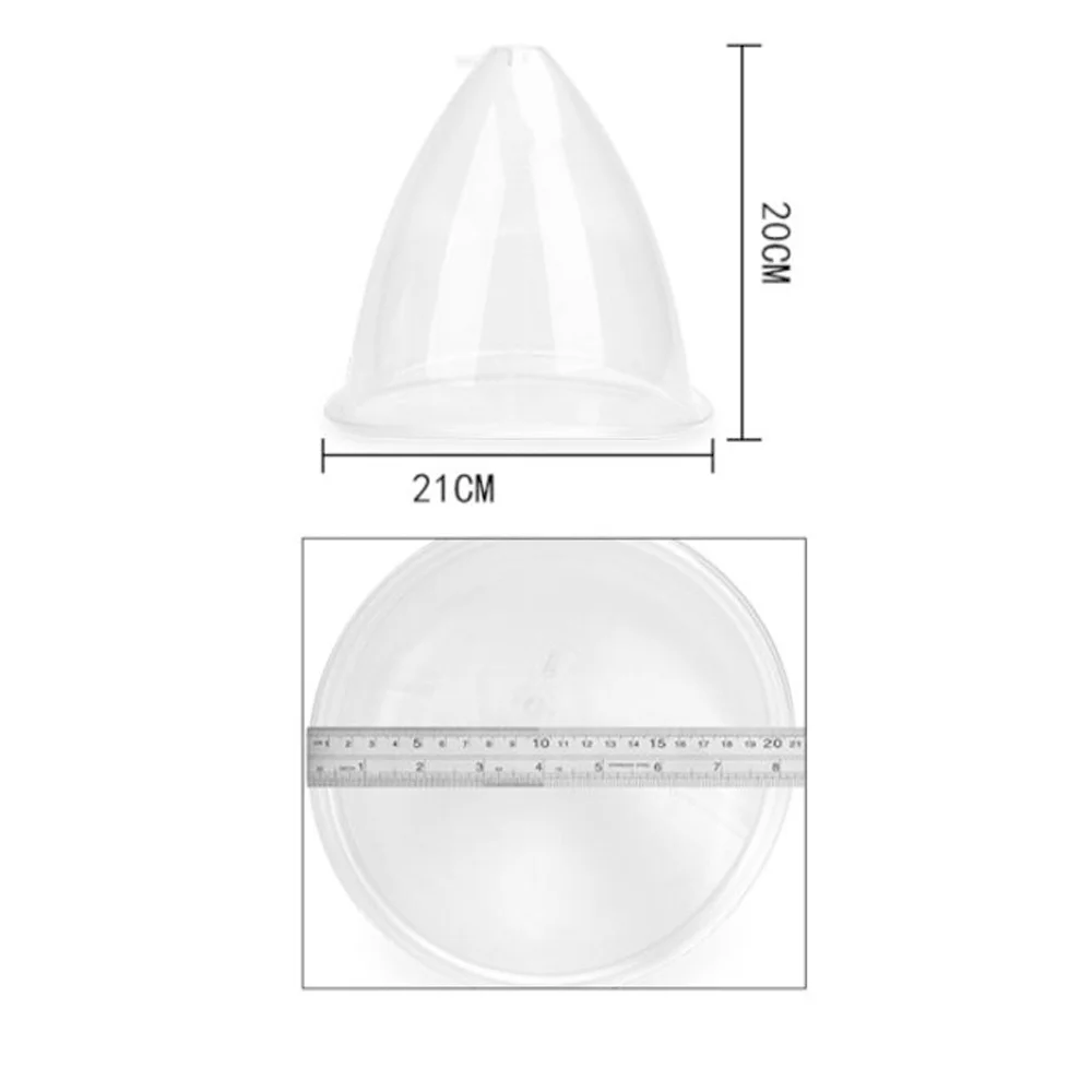 21cm King Size Vacuum Therapy Cup Suction Cups Breast Lifting Hip Up Firmming Buttocks Enlargement Machine 2Pcs Cupping Accessor