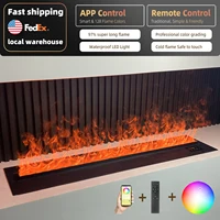 Местный склад США ЕС 3D камин на водяной паре с УФ-электрическим камином Подставка для телевизора Вставки Декоративные для гостиной, быстрая доставка