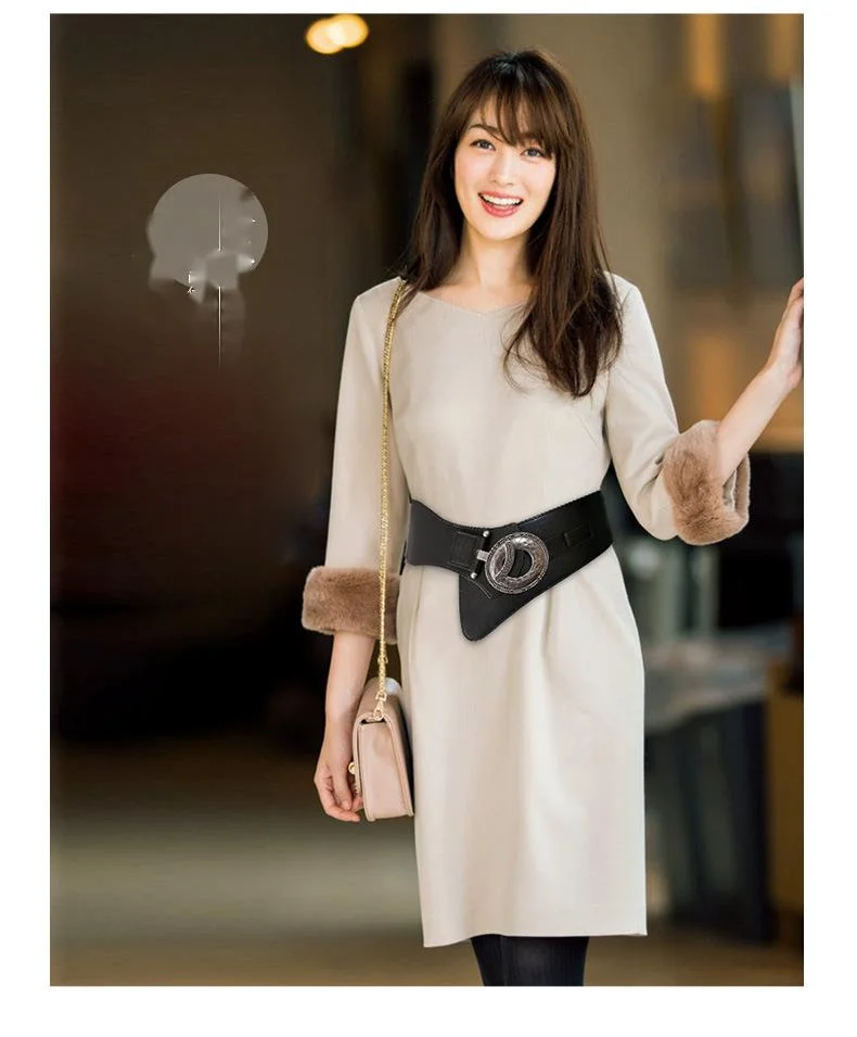 Nuovo cappotto ultra largo con coprivita, versione coreana Cintura elastica in vita versatile, decorazione da donna con gonna maglione_voghion.com