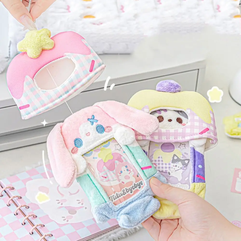 Cartoon Cat Animal Photocard Holder Korean Style Dog Plush Idol Photocard Holder Cute Kawaii Bus Card Student