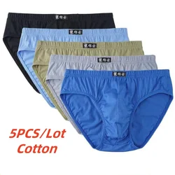 Men's Cotton Briefs - 5 - Pack Comfortable and Stylish Underwear - L (5pcs Random Color)