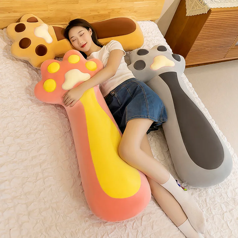 

70-110cm Large Cat Paws Sleeping Pillow Sofa Cushion Soft Filling Comfort Pillow Office Cushion Bedroom Decoration Birthday Gift