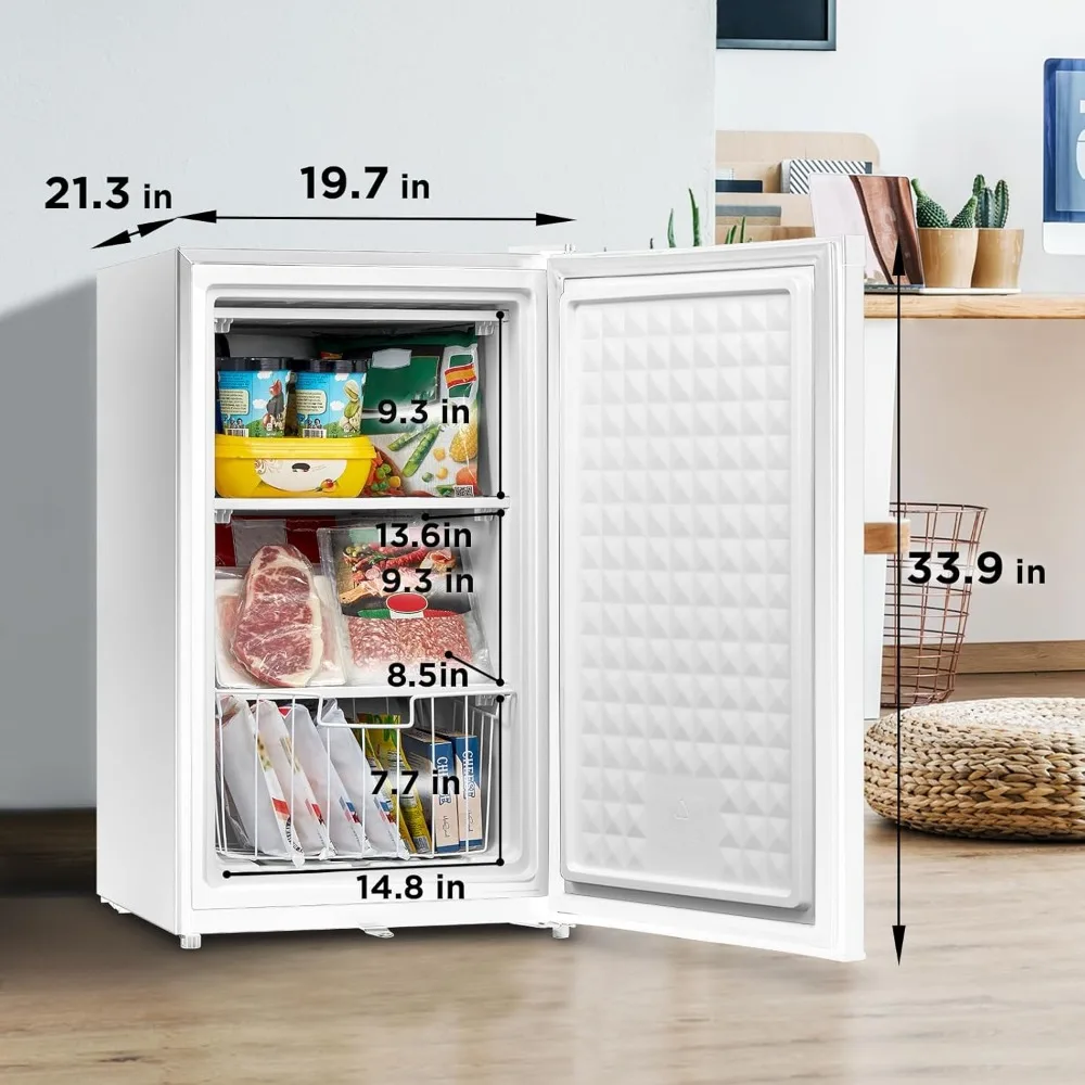 WHS-109FW1 Upright Freezer, 3.0 Cubic Feet, White 4