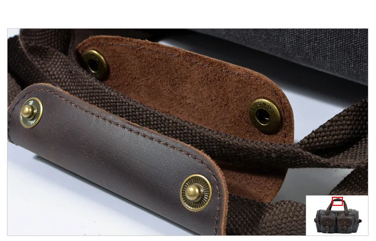 Mens & Womens Canvas Duffle Bags Grey Brown Green